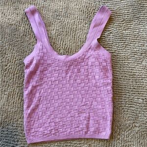 Abercrombie Pink Textured Women's Tank Top